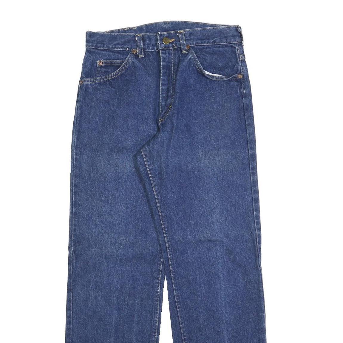 LEE Womens Regular Fit Straight Leg Denim Blue Cotton Blend Zip W28 L29 Classic