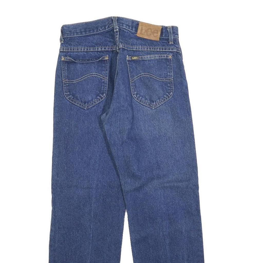 LEE Womens Regular Fit Straight Leg Denim Blue Cotton Blend Zip W28 L29 Classic