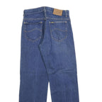 LEE Womens Regular Fit Straight Leg Denim Blue Cotton Blend Zip W28 L29 Classic