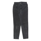 GARRY Womens Jeans Black Regular Straight Denim Medium W28 L30 Stylish Zip