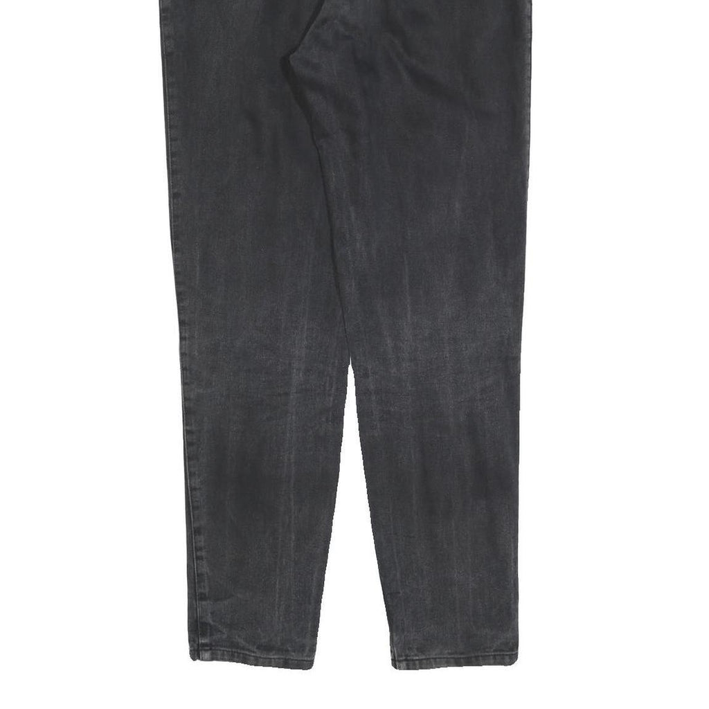 GARRY Womens Jeans Black Regular Straight Denim Medium W28 L30 Stylish Zip