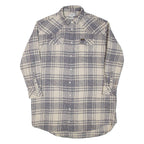 WRANGLER Womens Shirt Dress Grey Check Long Sleeve Short S