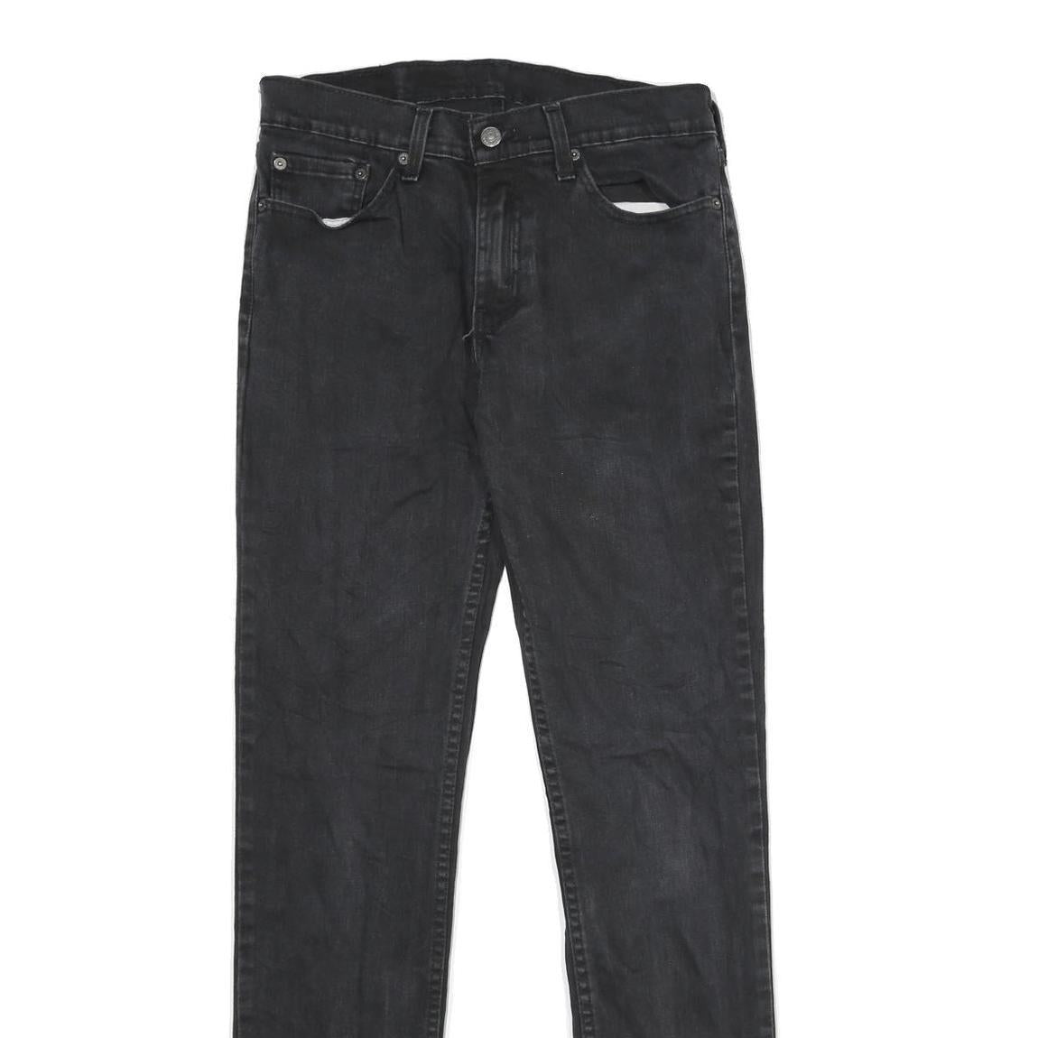 LEVI'S 511 Mens Jeans Black Slim Skinny Denim Medium W31 L34 Zip Closure