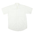 YVES SAINT LAURENT Mens White Regular Fit Short Sleeve Shirt L Cotton Blend