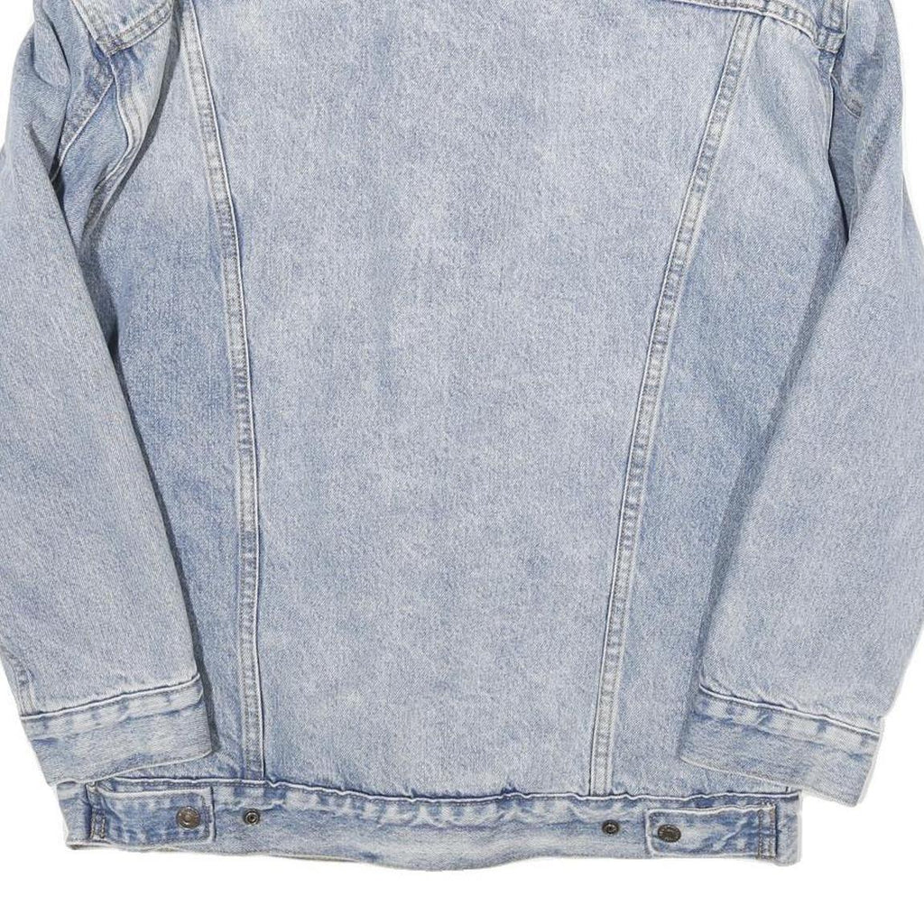 LEVI'S Womens Blue Denim Sherpa Collar Jacket XS Cotton Blend Button Closure