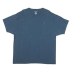 CHAMPION Mens Blue Graphic T-Shirt XL Short Sleeve Crew Neck Cotton Blend Casual