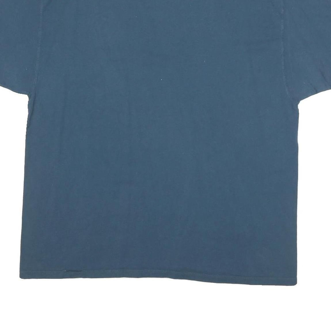 CHAMPION Mens Blue Graphic T-Shirt XL Short Sleeve Crew Neck Cotton Blend Casual