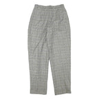 MICHELE Womens Wool Blend Relaxed Check Trousers W28 L30 Classic Fit