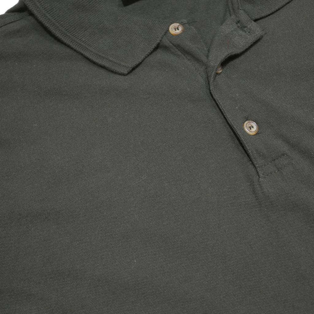 PUMA Mens Black Long Sleeve Plain XL Cotton Polo Shirt Pocket Casual