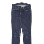 LEVI'S Womens Slim Blue Denim Raw Slim Jeans W25 L29 Stretch Cotton Blend