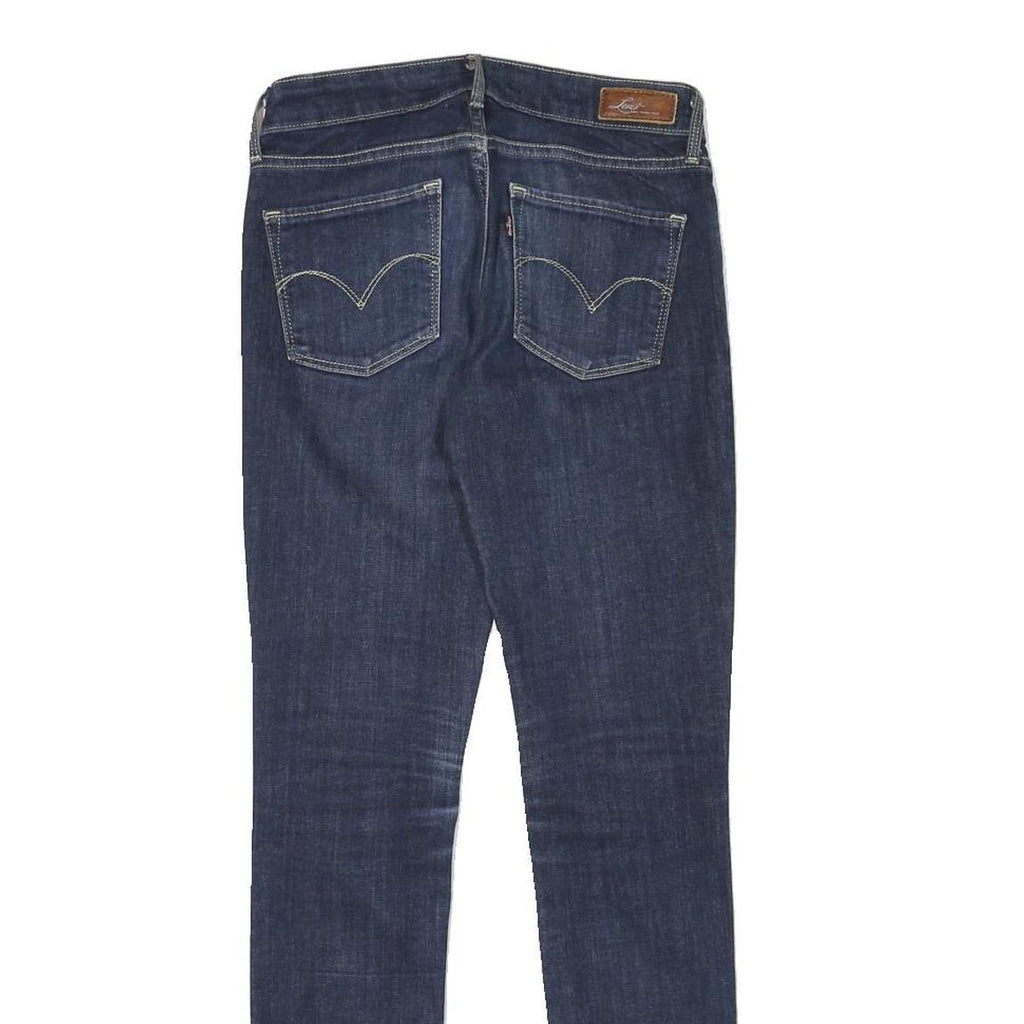 LEVI'S Womens Slim Blue Denim Raw Slim Jeans W25 L29 Stretch Cotton Blend