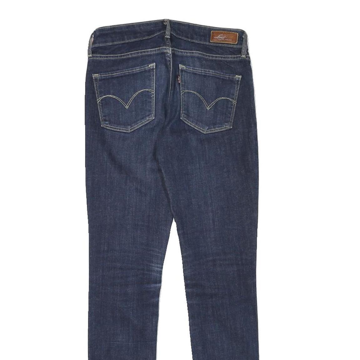 LEVI'S Womens Slim Blue Denim Raw Slim Jeans W25 L29 Stretch Cotton Blend