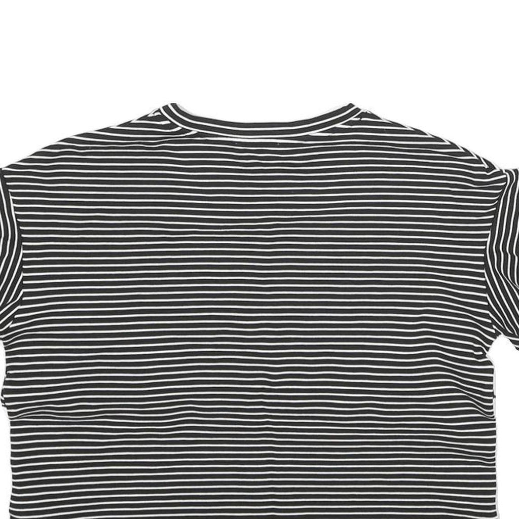 WHISTLES Womens Black & White Striped Basic Top Short Sleeve Round Neck UK 12