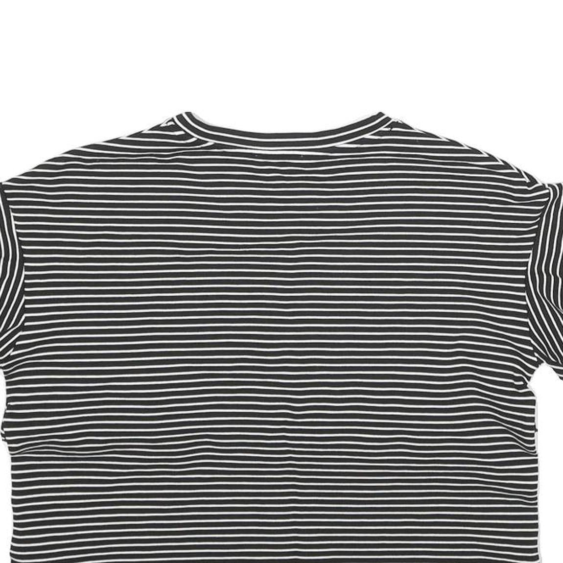 WHISTLES Womens Black & White Striped Basic Top Short Sleeve Round Neck UK 12