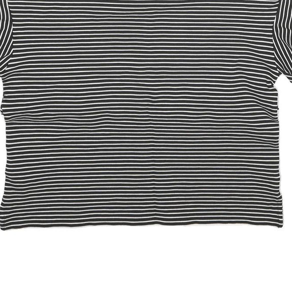 WHISTLES Womens Black & White Striped Basic Top Short Sleeve Round Neck UK 12
