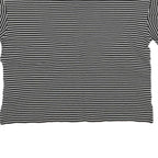 WHISTLES Womens Black & White Striped Basic Top Short Sleeve Round Neck UK 12