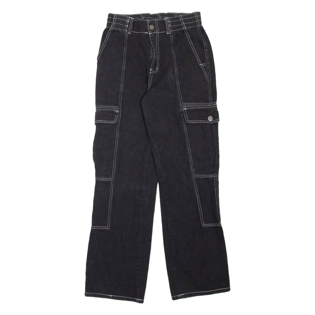 RSQ Cargo Style Womens Jeans Black Regular Straight W26 L28