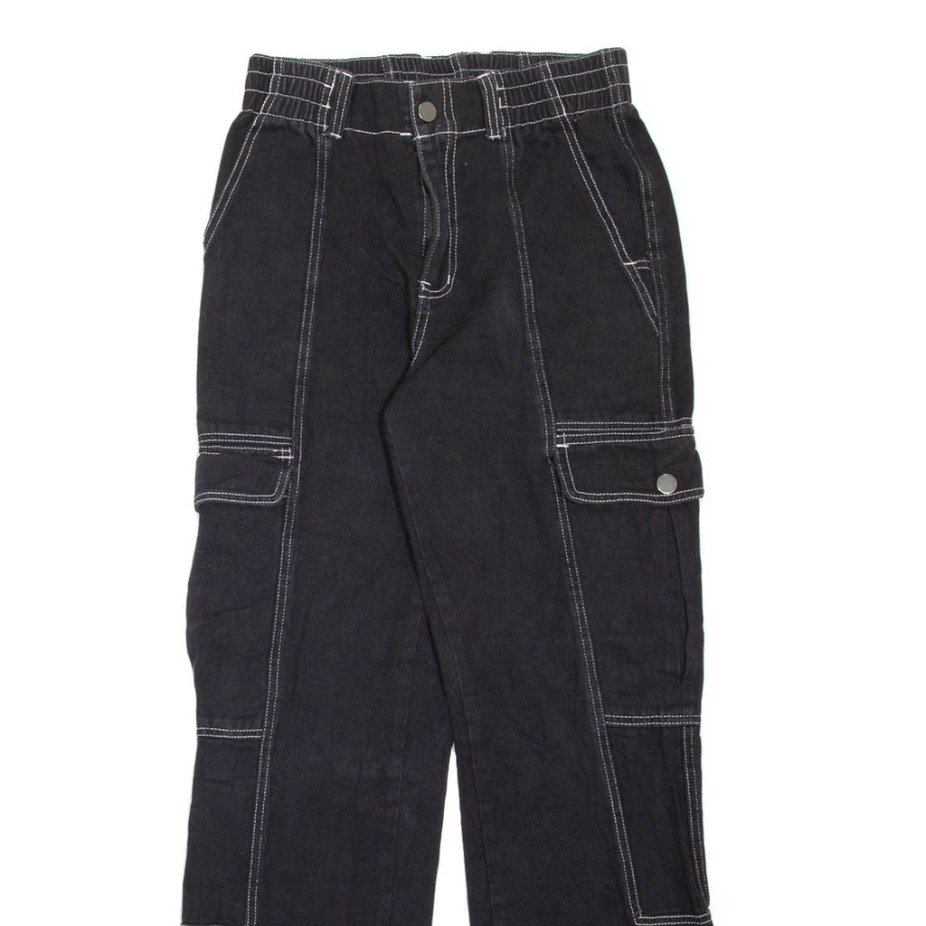 RSQ Cargo Style Womens Jeans Black Regular Straight W26 L28