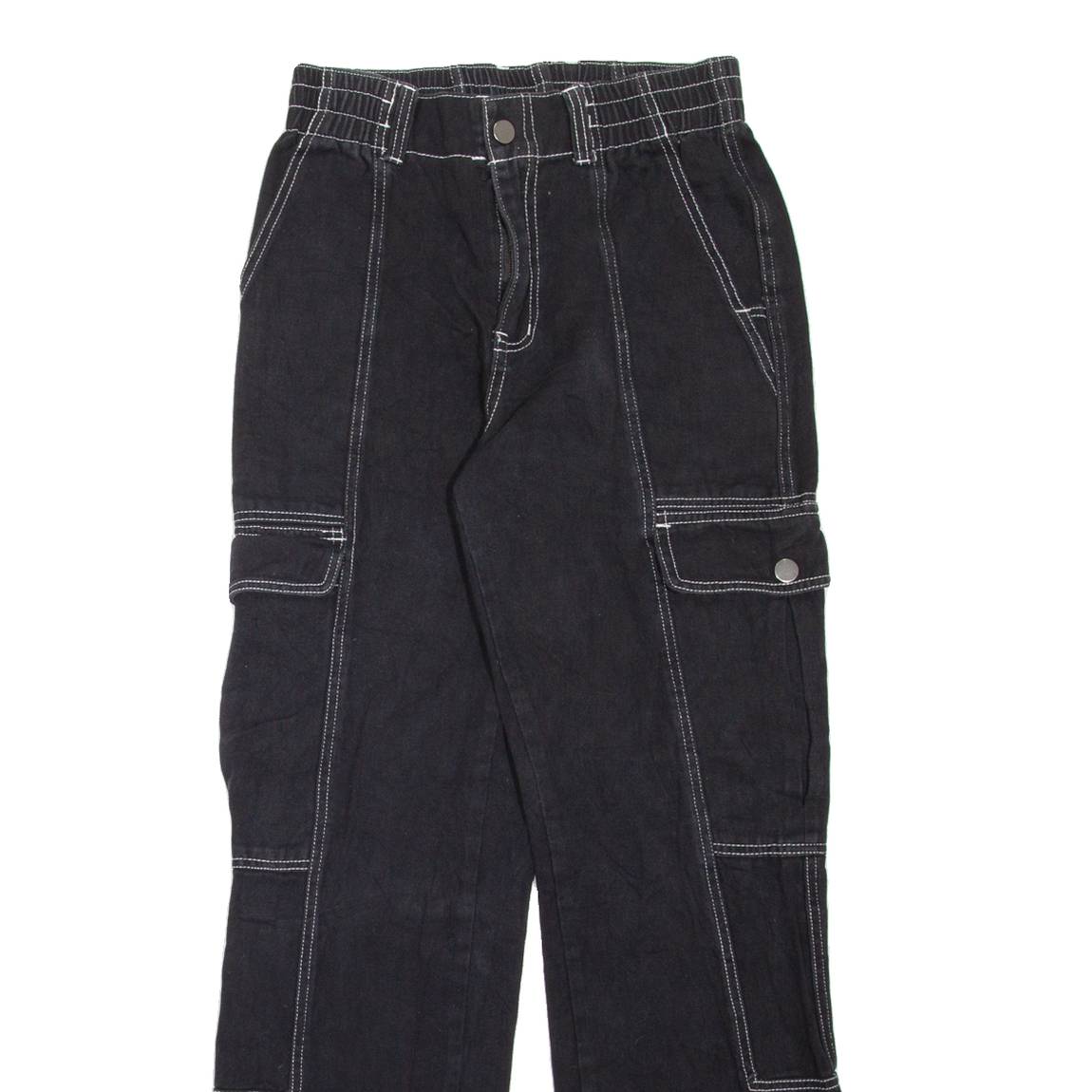 RSQ Cargo Style Womens Jeans Black Regular Straight W26 L28