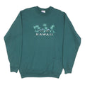 PRO LAYER Womens Green Hawaii Crew Neck M Cotton Blend Sweatshirt Casual