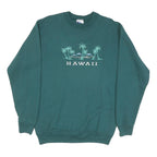 PRO LAYER Womens Green Hawaii Crew Neck M Cotton Blend Sweatshirt Casual