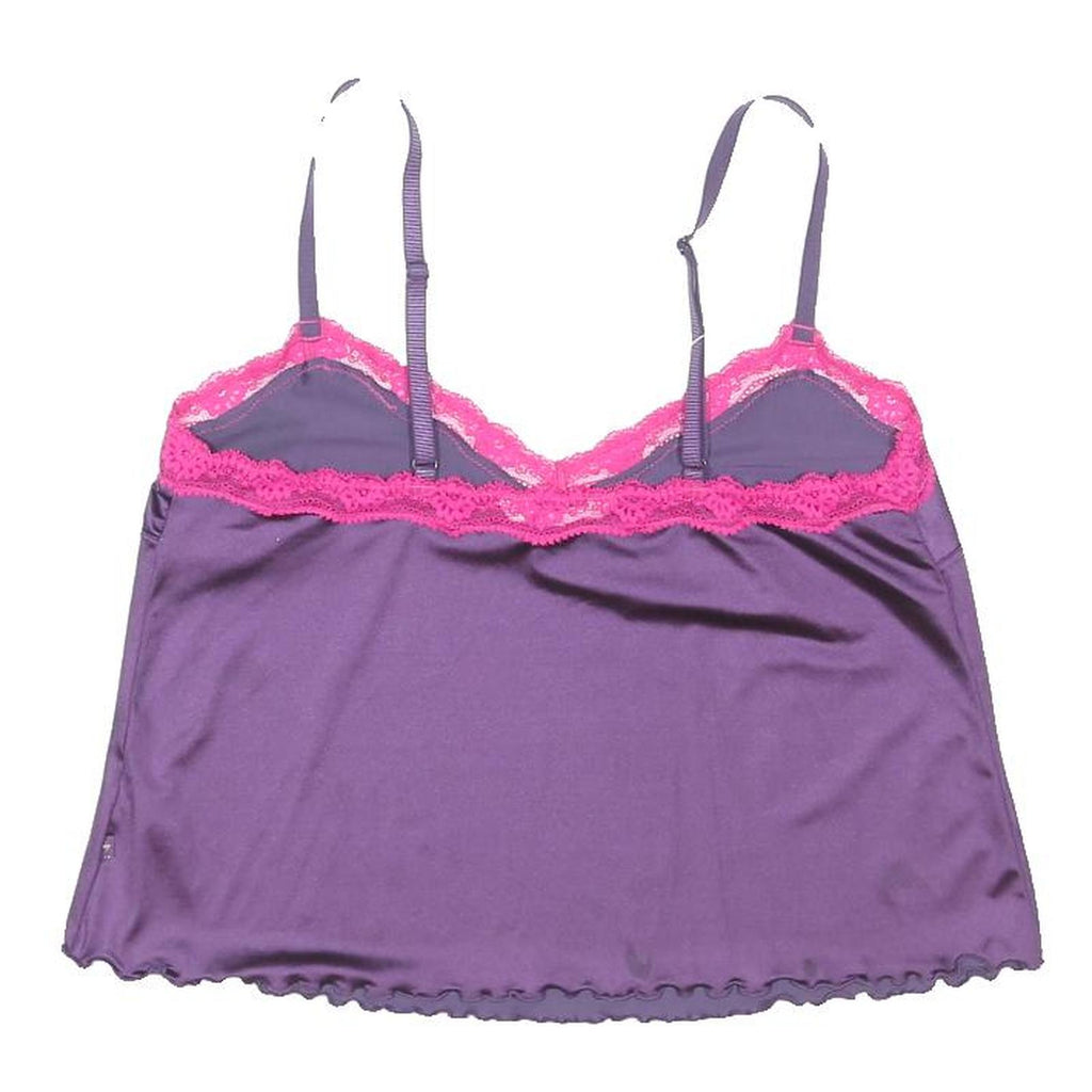 M&S Womens Purple & Pink Camisole Vest S Polyester Blend Adjustable Straps