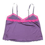 M&S Womens Purple & Pink Camisole Vest S Polyester Blend Adjustable Straps