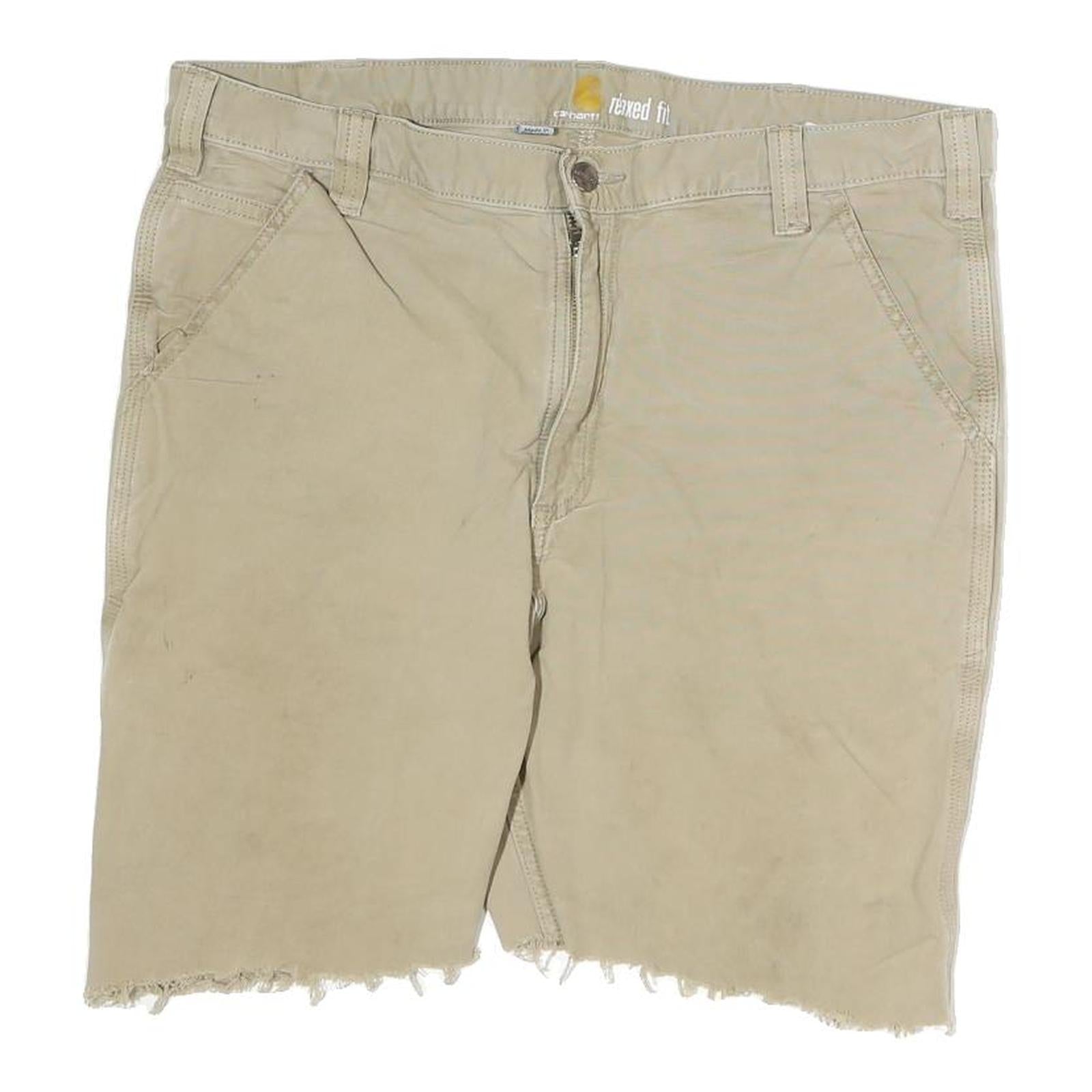 CARHARTT Mens Shorts Beige Casual Plain M W36 Relaxed Fit Cotton Workwear