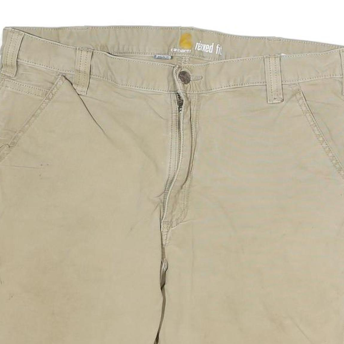 CARHARTT Mens Shorts Beige Casual Plain M W36 Relaxed Fit Cotton Workwear