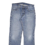 LEVI'S 505 Mens Jeans Blue Regular Straight Denim Light W32 L32 Cotton Blend Zip