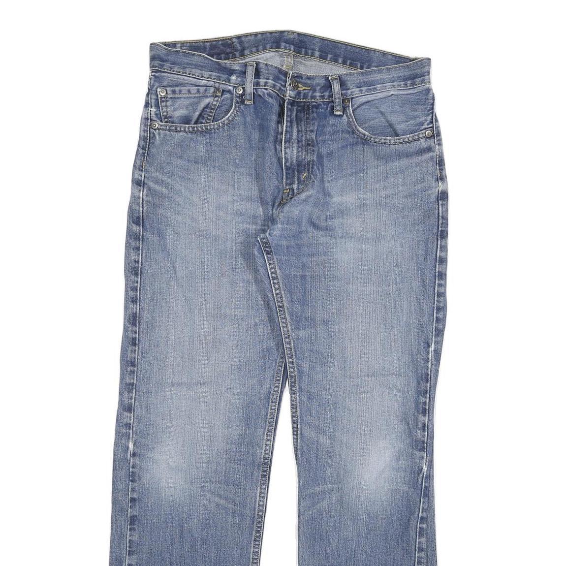 LEVI'S 505 Mens Jeans Blue Regular Straight Denim Light W32 L32 Cotton Blend Zip