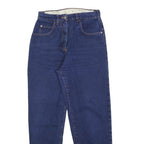 BERNT BERGER Womens Blue Regular Fit Straight Denim Raw W28 L30 Classic Jeans