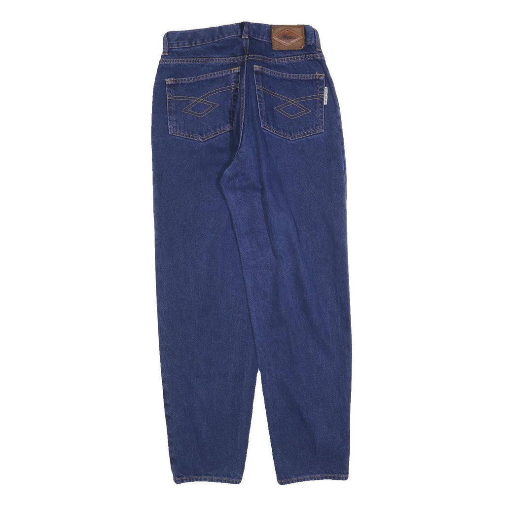 BERNT BERGER Womens Blue Regular Fit Straight Denim Raw W28 L30 Classic Jeans