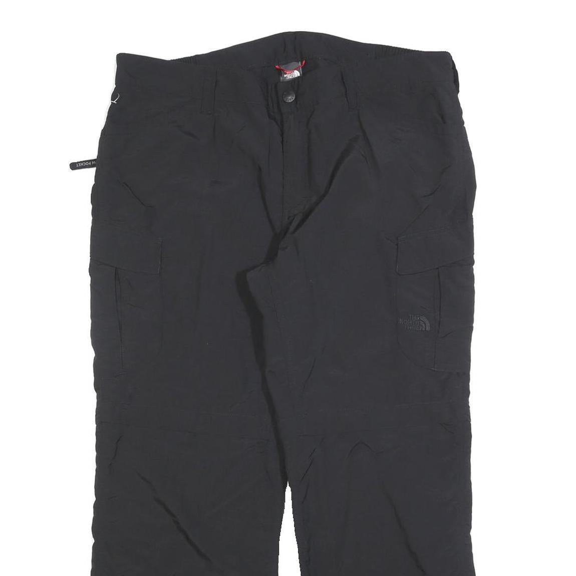 THE NORTH FACE Womens Black Relaxed Straight Trousers W38 L28 Outdoor Casual Zip