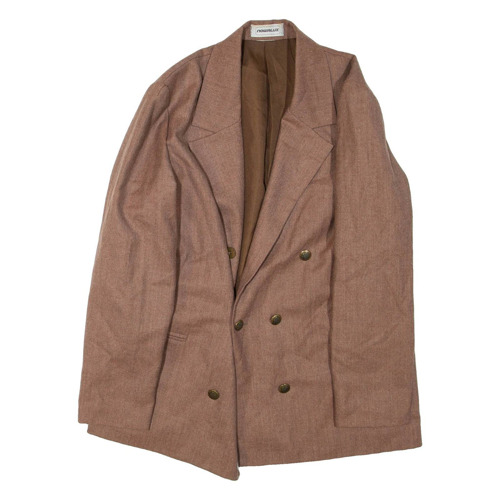 NOVALUX Mens Blazer Jacket Brown Wool M