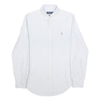 POLO RALPH LAUREN Mens Blue & White Striped Shirt S Cotton Button-Down Long