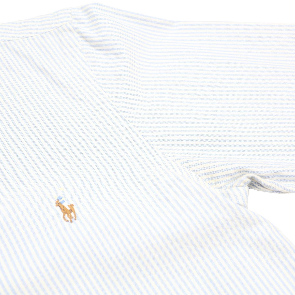 POLO RALPH LAUREN Mens Blue & White Striped Shirt S Cotton Button-Down Long
