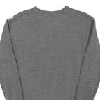 ELLESSE Womens Grey & White Sweatshirt Crew Neck UK 10 Cotton Blend Pullover