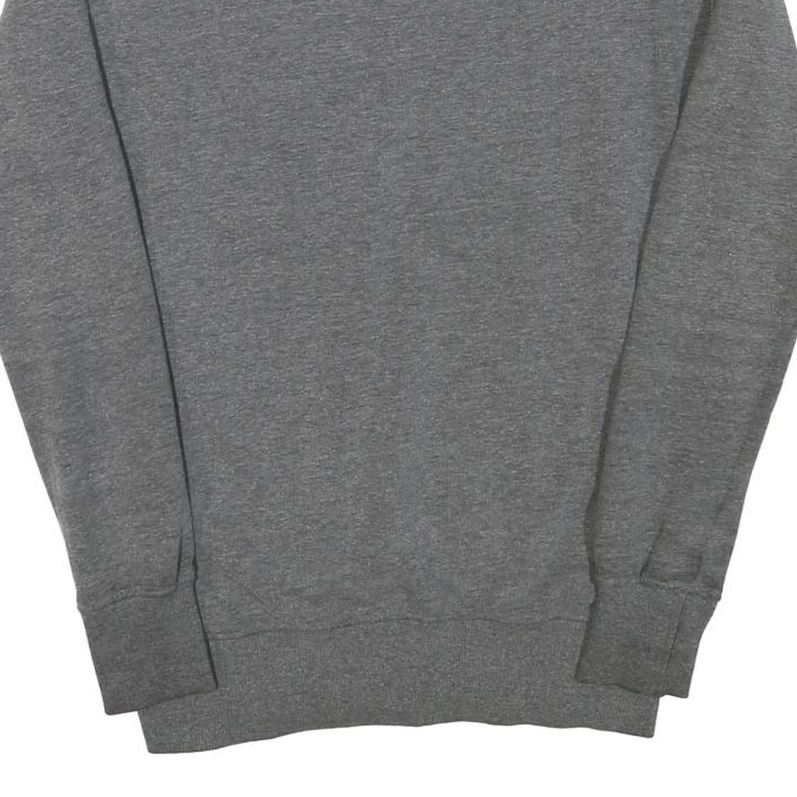 ELLESSE Womens Grey & White Sweatshirt Crew Neck UK 10 Cotton Blend Pullover