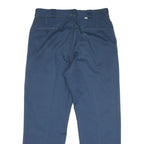 DICKIES Mens Cotton Blend Blue Regular Fit Straight Leg Trousers W34 L28