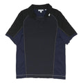 LACOSTE Mens Black & Navy Cotton Blend Short Sleeve Polo Shirt M Sport Casual