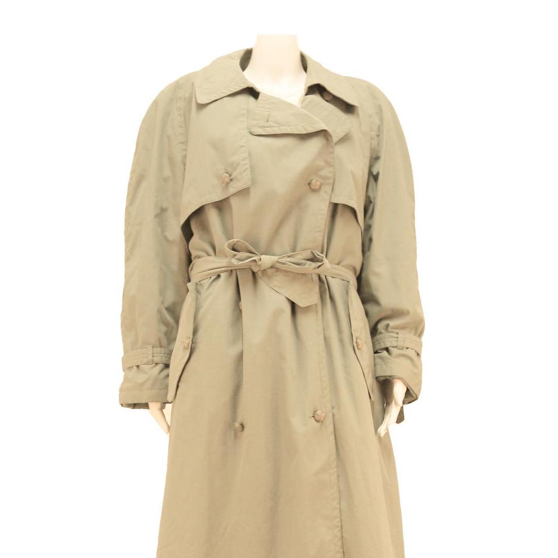 Womens Beige Cotton Blend Long Sleeve Button Jacket UK 18 Casual Classic Trench
