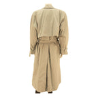 Womens Beige Cotton Blend Long Sleeve Button Jacket UK 18 Casual Classic Trench