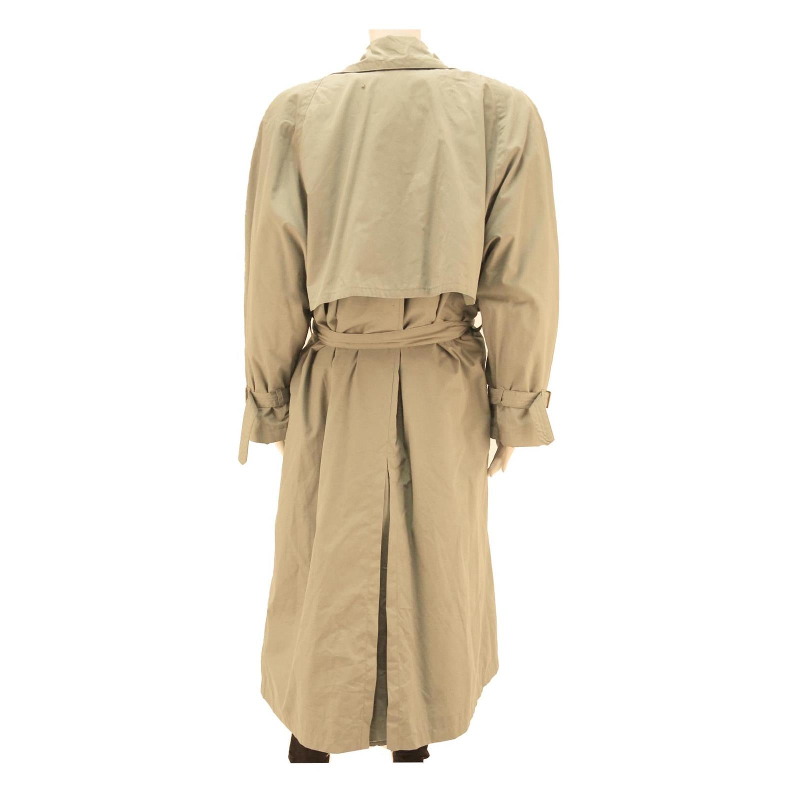 Womens Beige Cotton Blend Long Sleeve Button Jacket UK 18 Casual Classic Trench