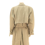 Womens Beige Cotton Blend Long Sleeve Button Jacket UK 18 Casual Classic Trench