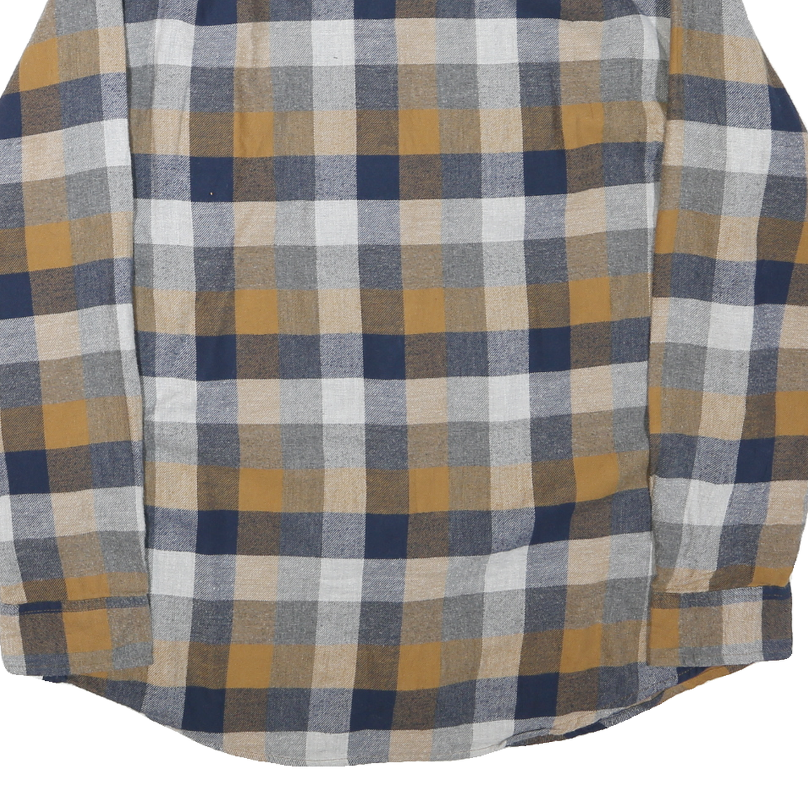 LEE Mens Blue & Beige Checked Shirt L Cotton Blend Casual Buttoned Pocket