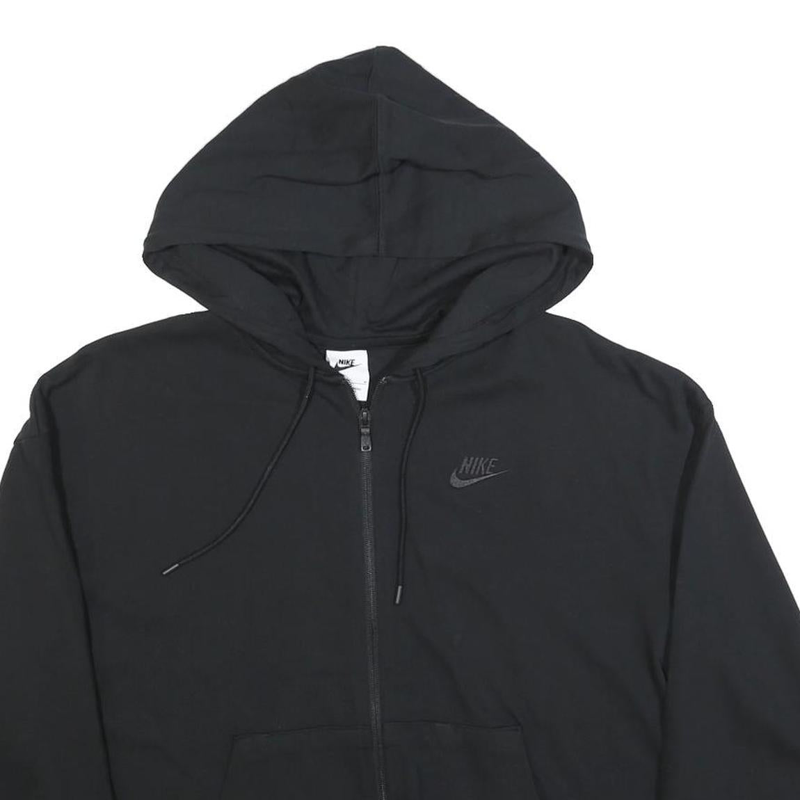 NIKE Womens Black Hoodie M Zip Up Casual Sports Sweatshirt