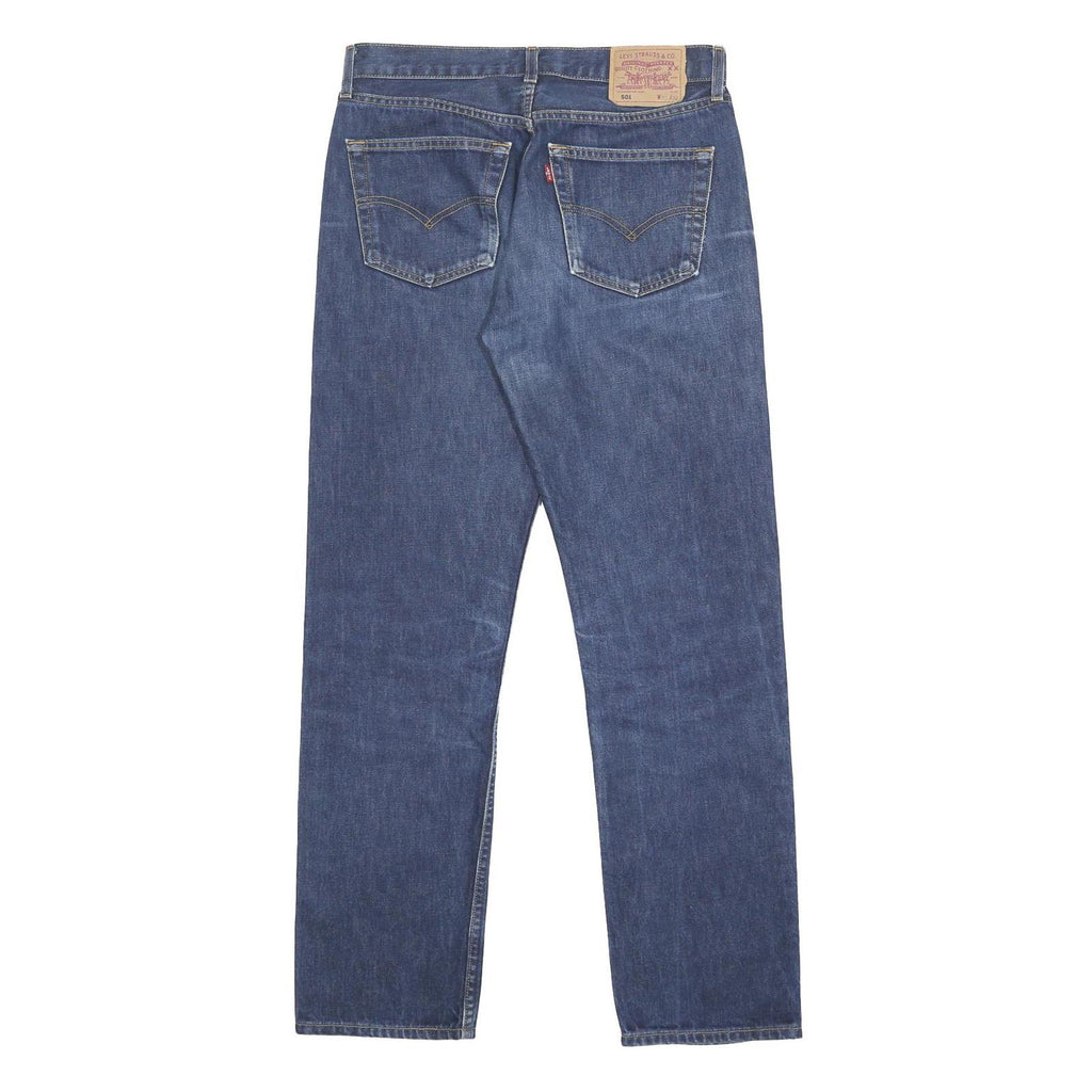 LEVI'S 501 Mens Jeans Blue Regular Straight Denim Medium W32 L32 Classic Cotton