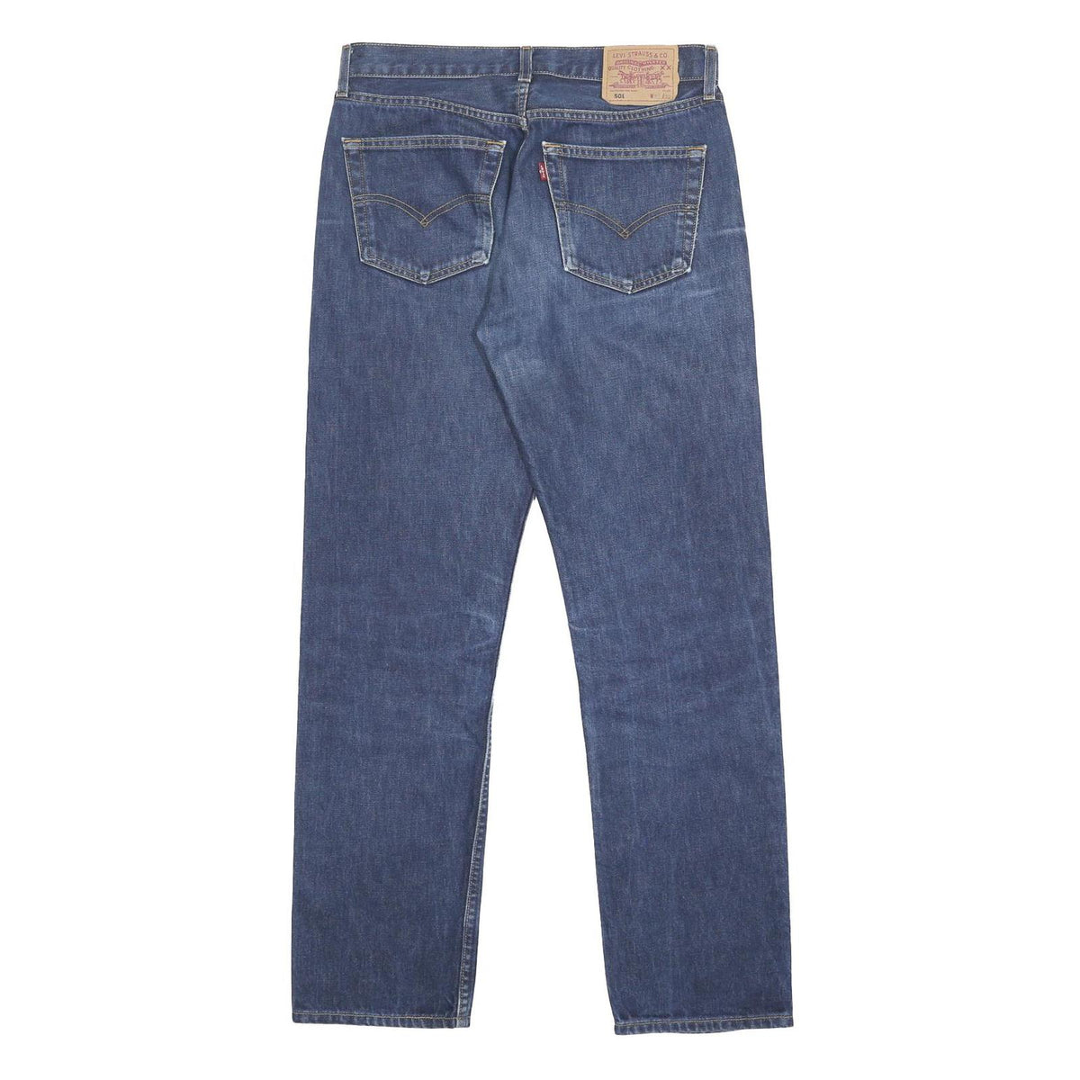 LEVI'S 501 Mens Jeans Blue Regular Straight Denim Medium W32 L32 Classic Cotton