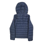 TOMMY HILFIGER Womens Navy Bomber Jacket XS Polyester Blend Plain Zip Hooded